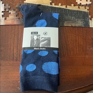 Men's Blue Polka Dot Socks